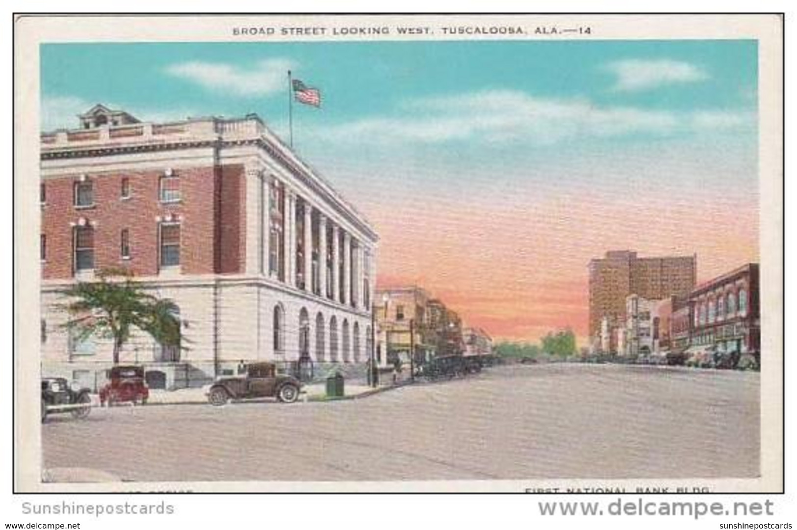 Alabama Tuscaloosa Broad Street Looking West - Tuscaloosa