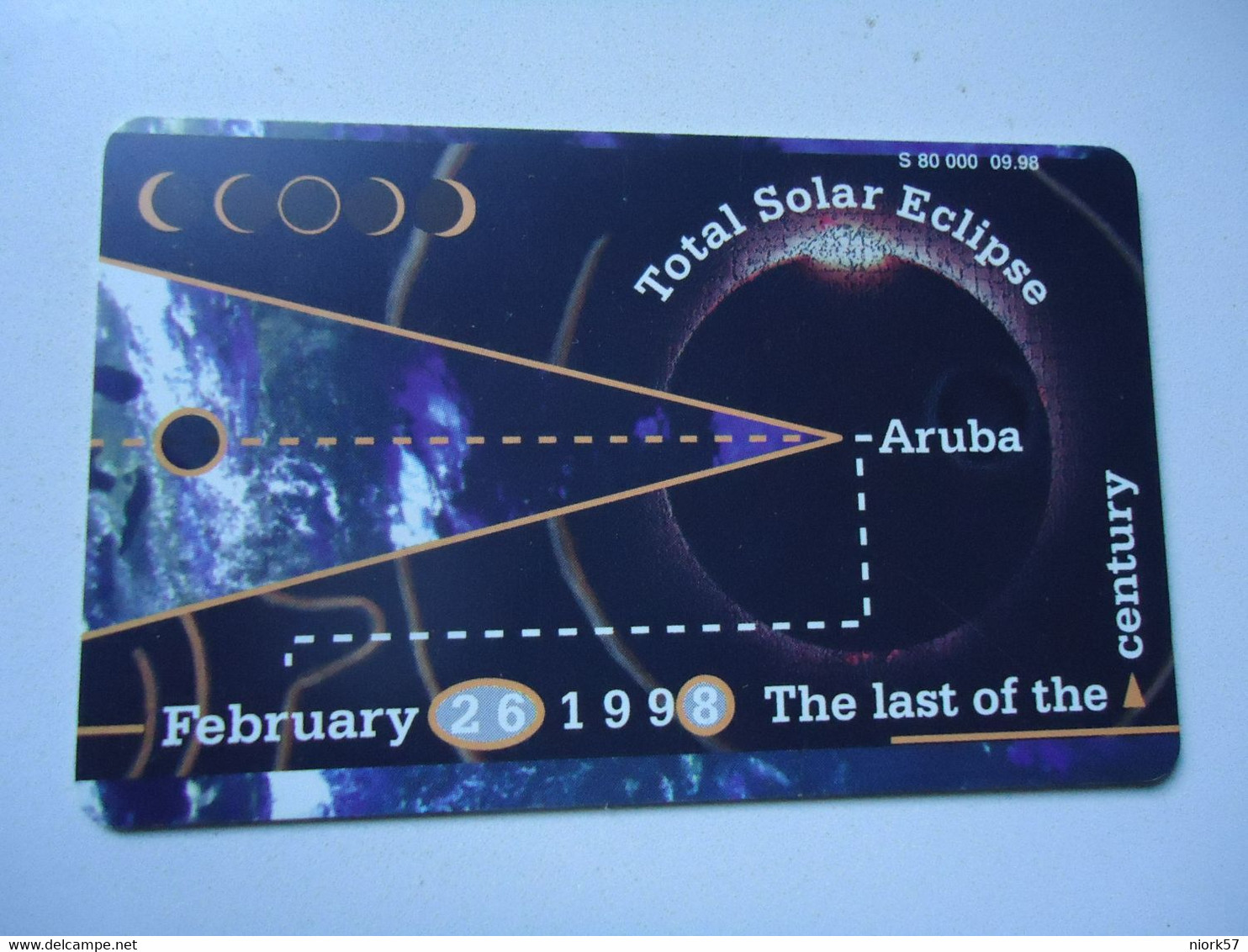 ARUBA USED CARDS  PLANET  ECLIPSE TOTAL SOLAR COMICS - Espacio