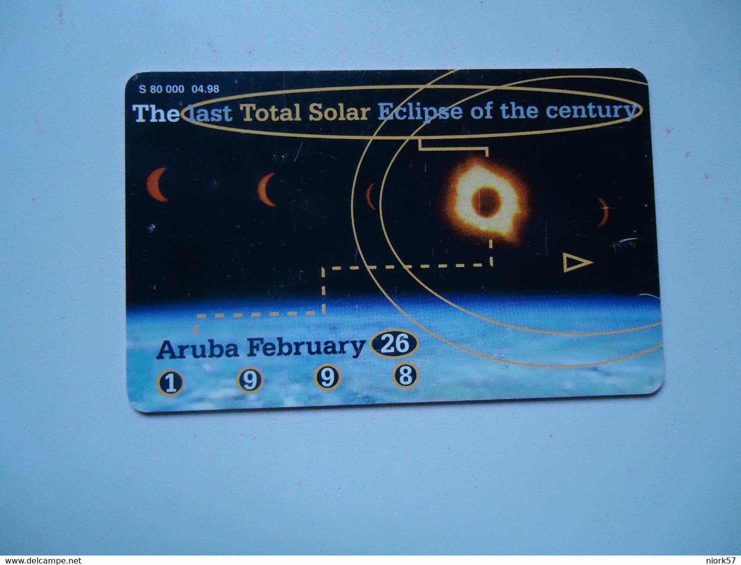 ARUBA USED CARDS  PLANET  ECLIPSE TOTAL SOLAR COMICS - Space