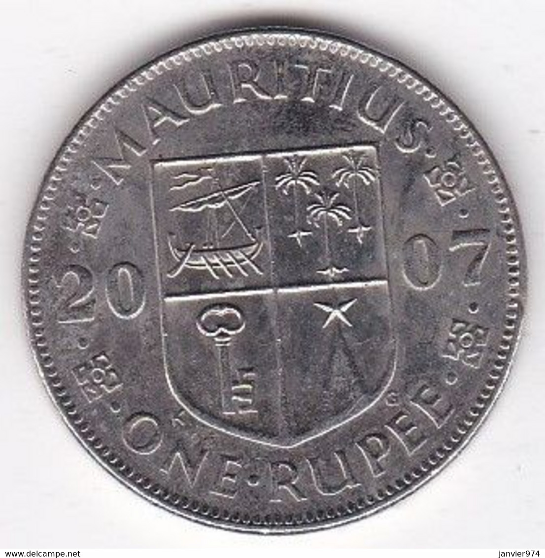 Maurice 1 Rupee 2007, Seewoosagur Ramgoolam, En Cupronickel , KM# 55 - Maurice