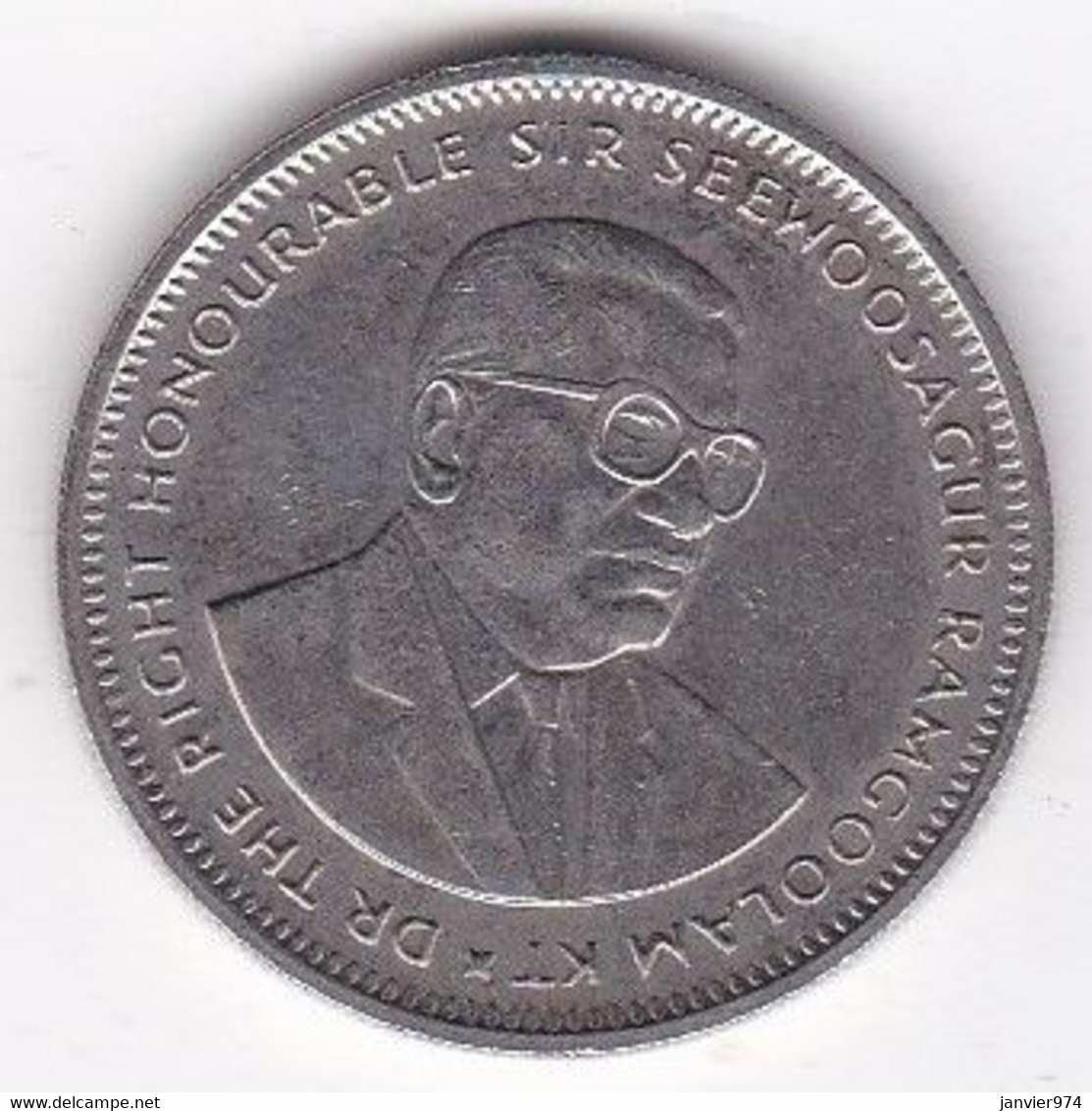 Maurice 1 Rupee 1993, Seewoosagur Ramgoolam, En Cupronickel , KM# 55 - Maurice