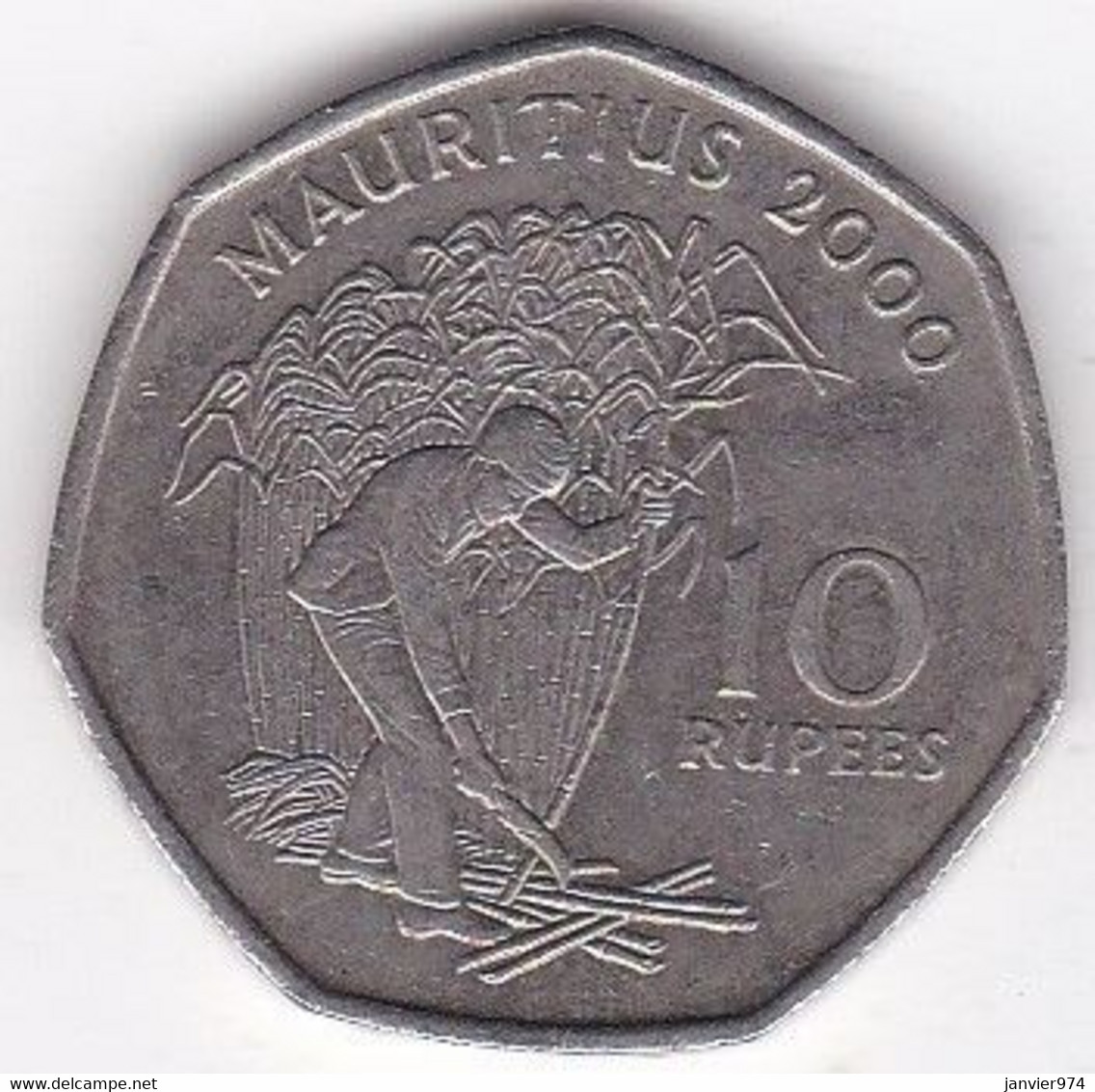 Maurice 10 Rupees 2000 , Seewoosagur Ramgoolam, En Cupronickel , KM# 61 - Maurice