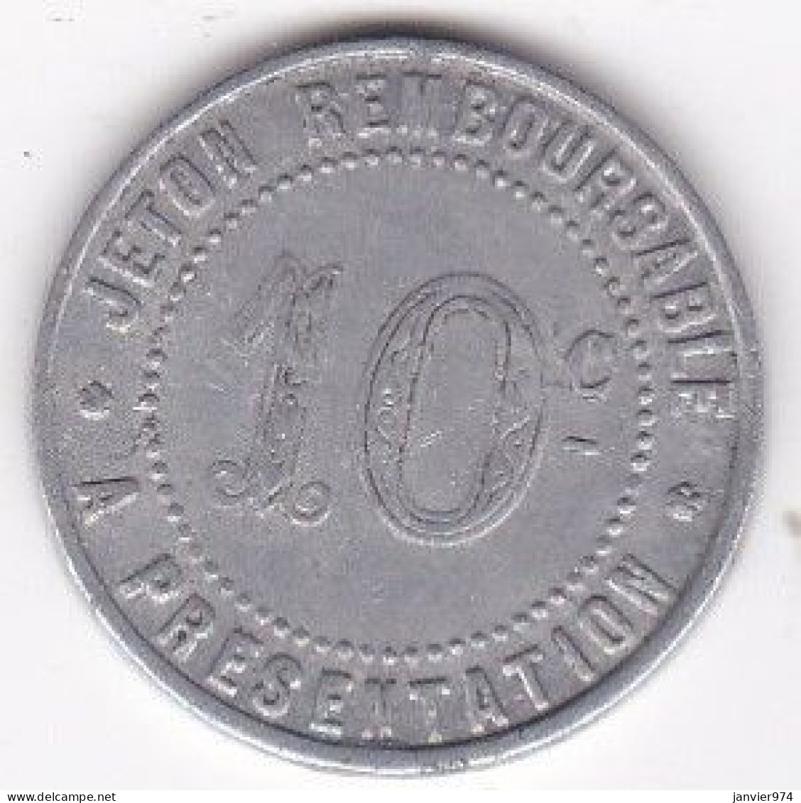 34 Hérault. Syndicat De L’Alimentation En Gros De L’Hérault. 10 Centimes 1921, En Aluminium - Noodgeld