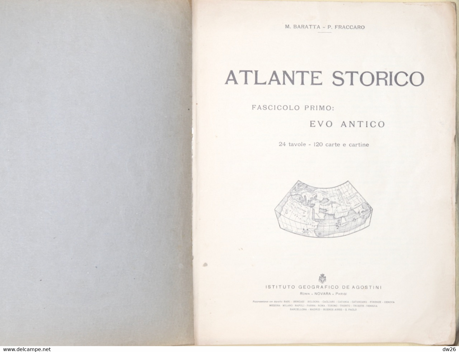 Atlas Historique - Atlante Storico, Fascicolo I: Evo Antico (l'Antiquité) Instituto Geografico De Agostini - History, Philosophy & Geography