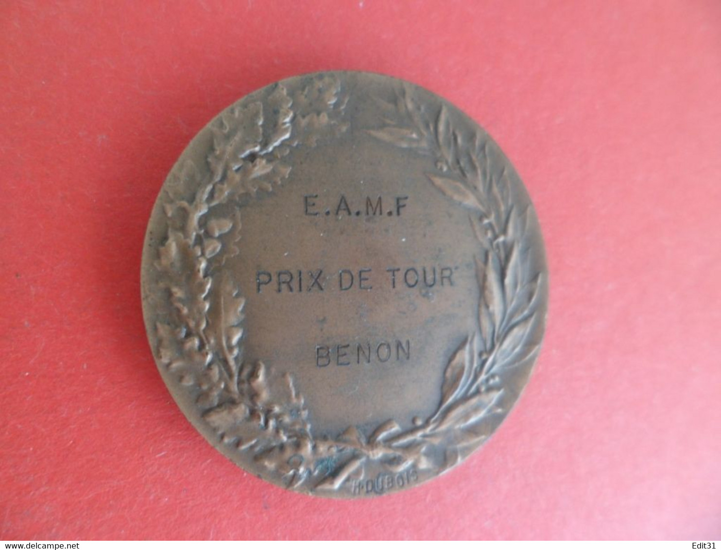 Médaille Bronze Militaire Bateau Marine Croiseur : EAMF - Prix De TOUR - BENON - Signé H. DUBOIS - Saint Mandrier Var - Bateaux