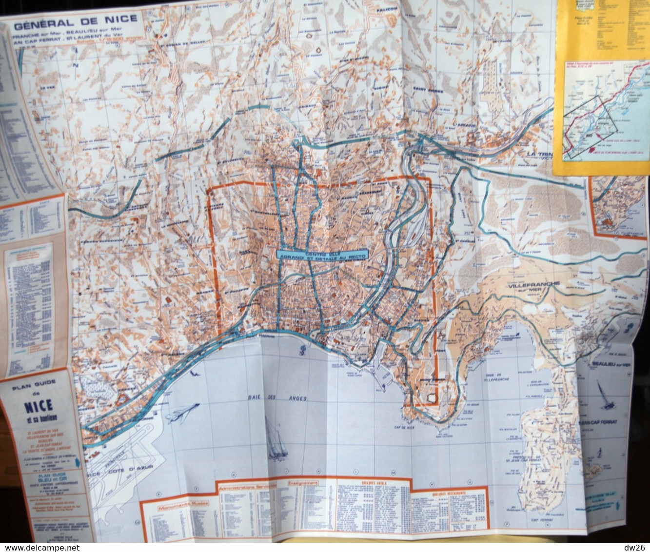 Plan Guide Bleu Et Or: Nice Et Sa Banlieue - Plans Détaillés: St Laurent Du Var, Beaulieu, Villefranche-sur-Mer... - Other & Unclassified