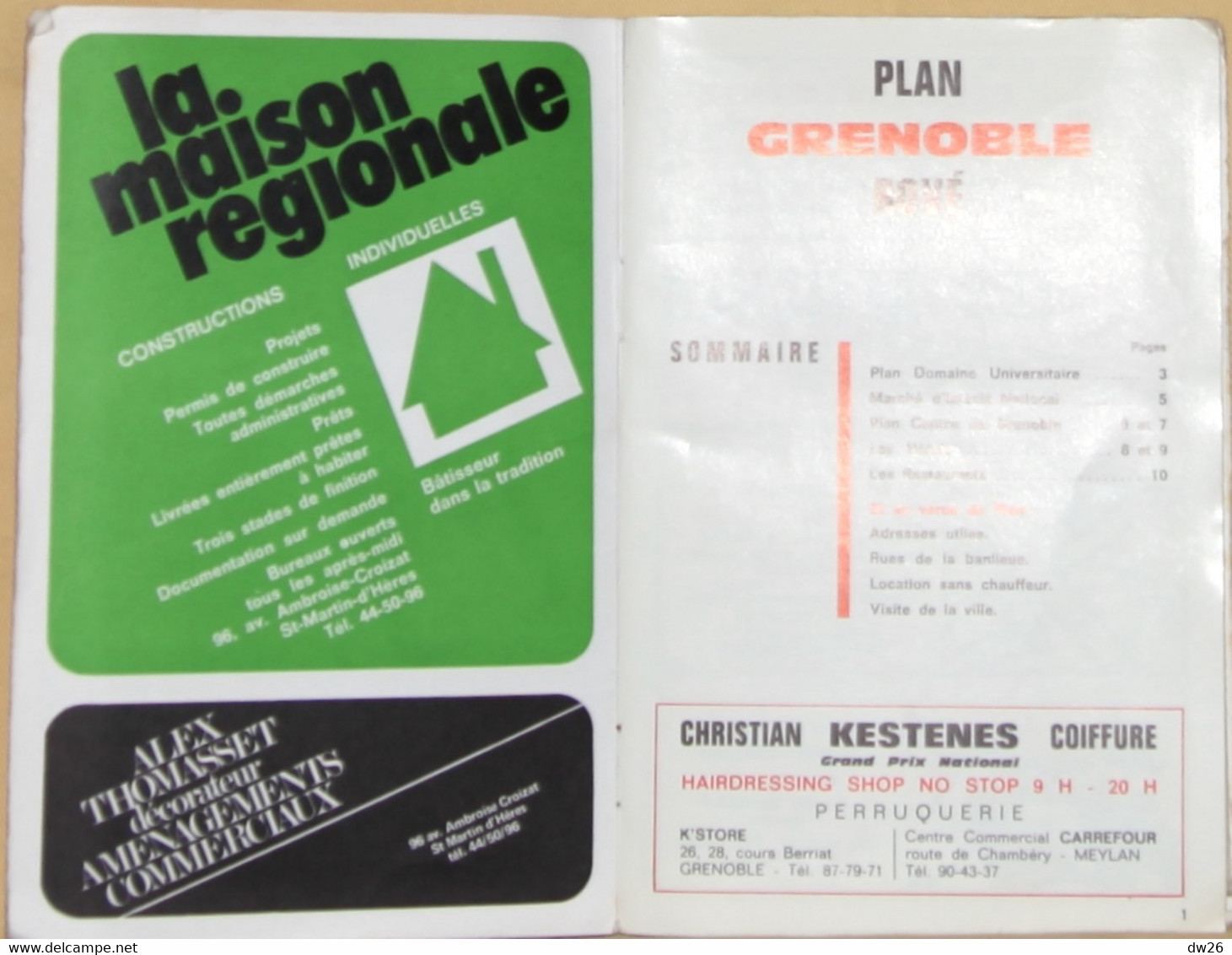 Plan Rové Grenoble (Ville Olympique) Et Sa Banlieue - Plans Des Rues (Français, English, Deutsch) 1968 - Sonstige & Ohne Zuordnung