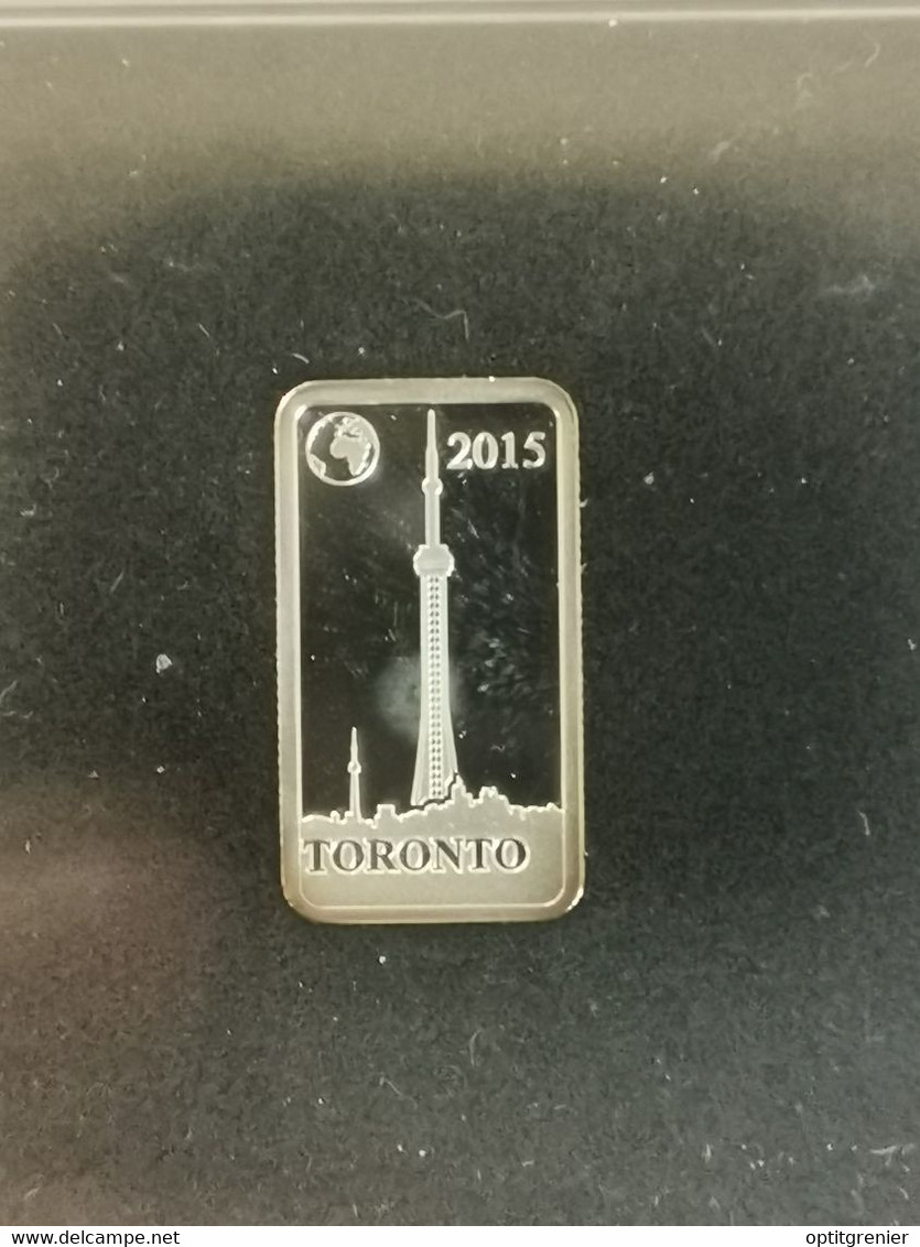 1/2 DOLLAR LINGOT ARGENT 2,5 G / ILE SALOMON / TORONTO TOUR CN / CERTIFICAT - Solomoneilanden