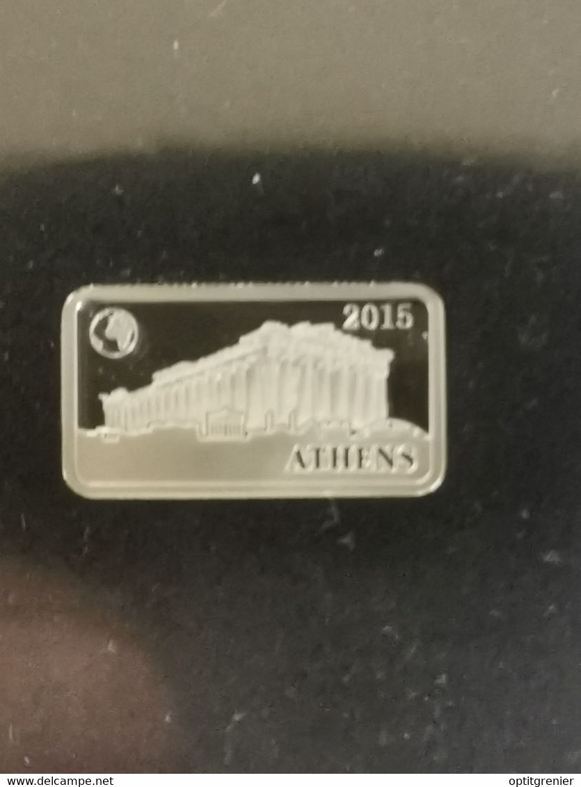 1/2 DOLLAR LINGOT ARGENT 2,5 G / ILE SALOMON / ATHENES LE PARTHENON / CERTIFICAT - Solomoneilanden