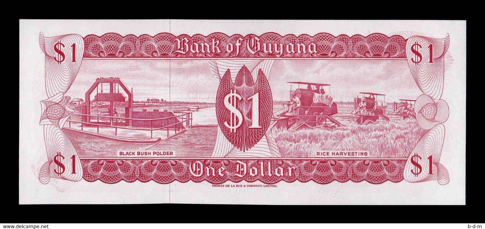 Guyana 1 Dollar 1966-1992 Pick 21d SC UNC - Guyana