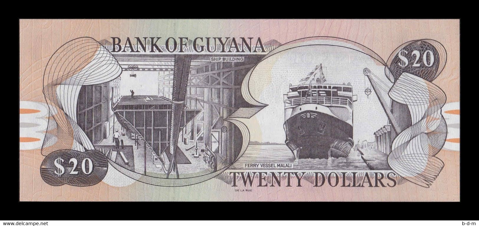Guyana 20 Dollars 2016 Pick 30f SC UNC - Guyana
