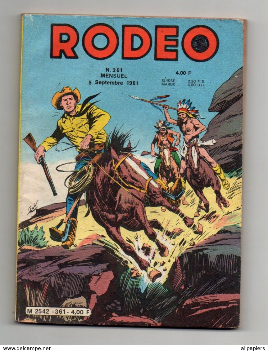 Rodéo N°361 Tex - Auto-Stop - La Fabuleuse Et Légendaire Licorne de 1981 - éditions LUG - Rodeo