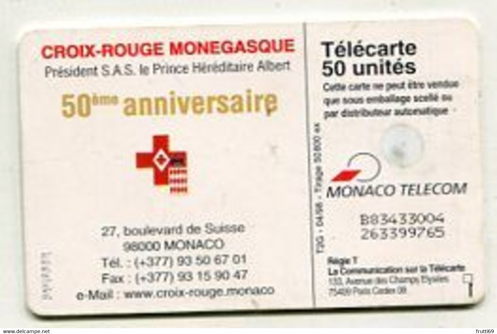 TK 00697 MONACO - 04/98 - Monace