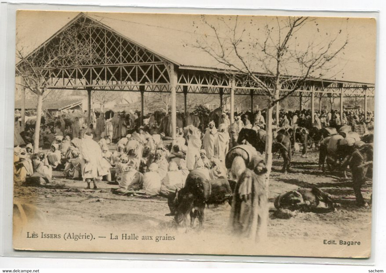 ALGERIE LES ISSERS Le Marché Aux Grains La Halle Architecture Métal Edit Bagare  Vécrite En 1923   D05 2021 - Altri & Non Classificati