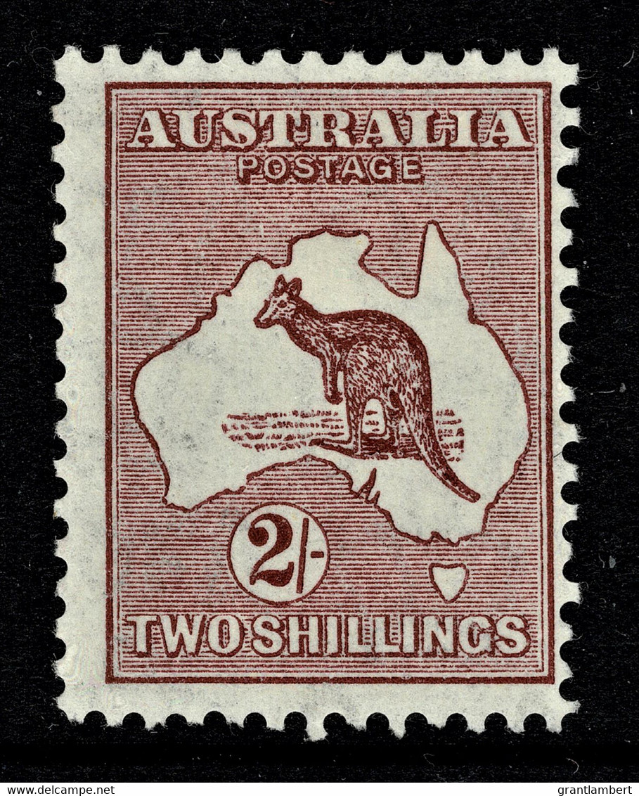 Australia 1935 Kangaroo 2/- Maroon C Of A Wmk Die II MH Variety - Mint Stamps