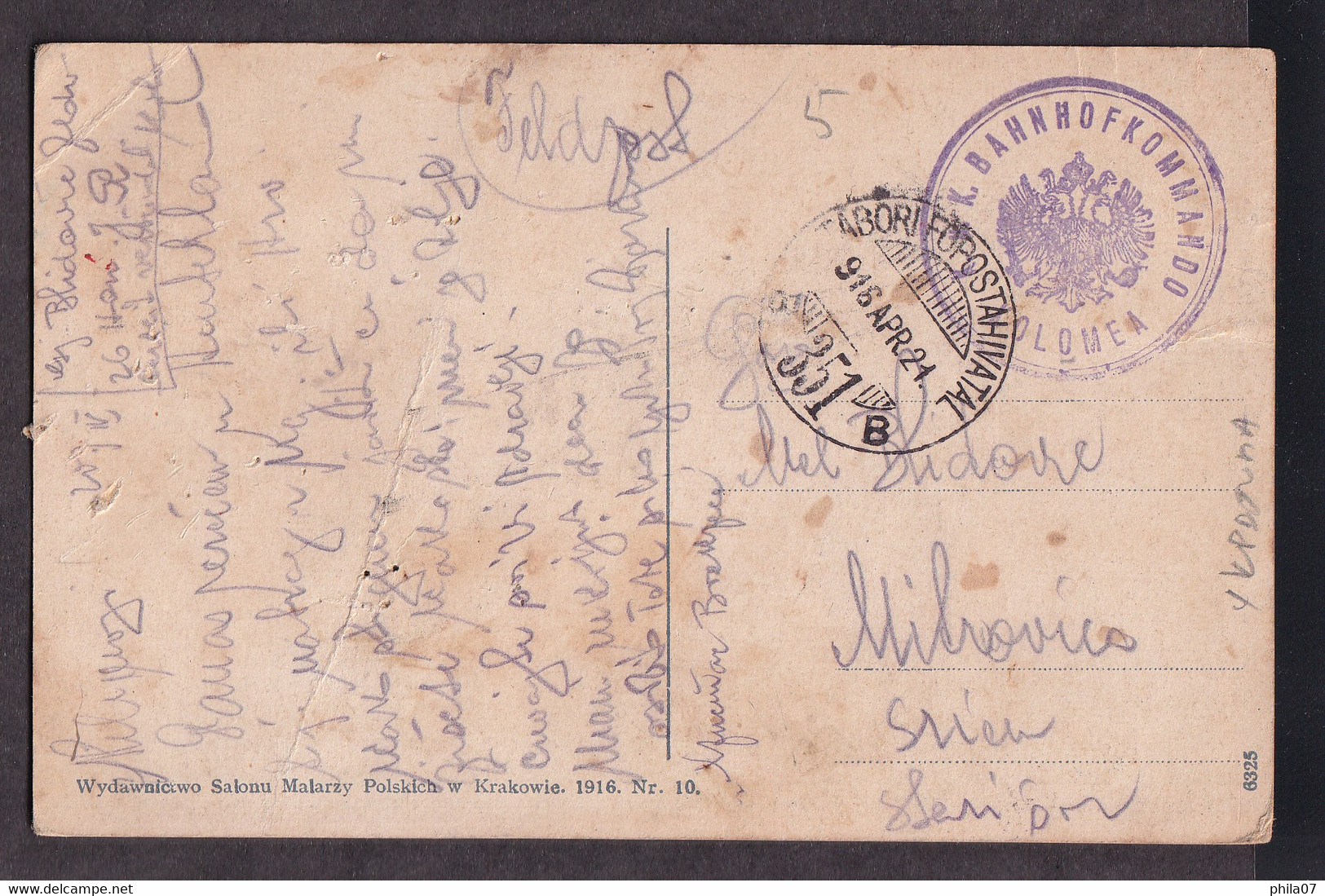 UKRAINE - Kolomyja - Rynek - Ringplatz / Visible Damage On Postcard And Small Holes / Militay Mail / Postcard Circulated - Ukraine