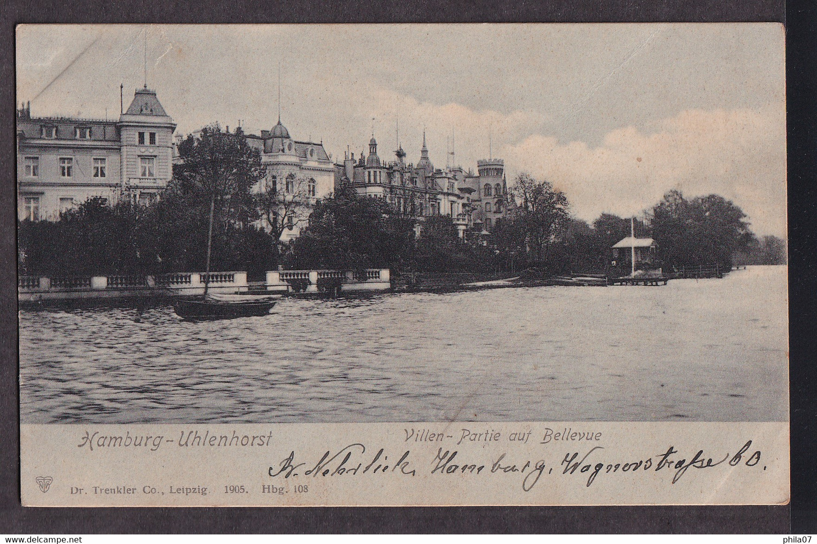 GERMANY - Hamburg-Uhlenhorst Villen-Partie Auf Bellevue / Dr. Trenkler / Postcard Circulated - Nord