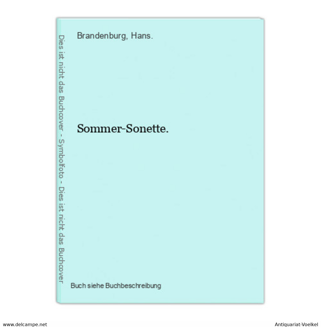 Sommer-Sonette. - Internationale Auteurs