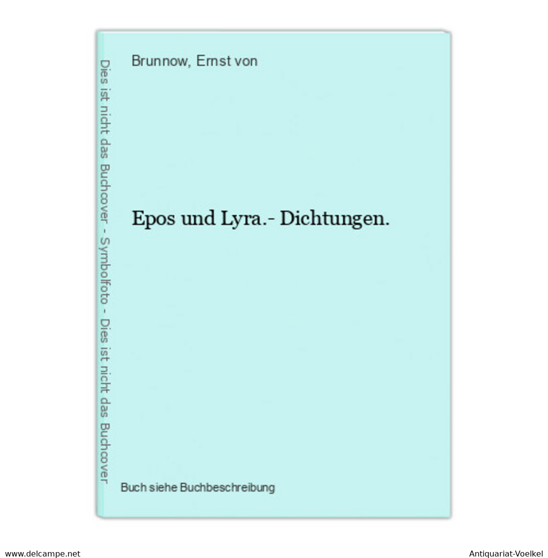 Epos Und Lyra.- Dichtungen. - Autores Internacionales