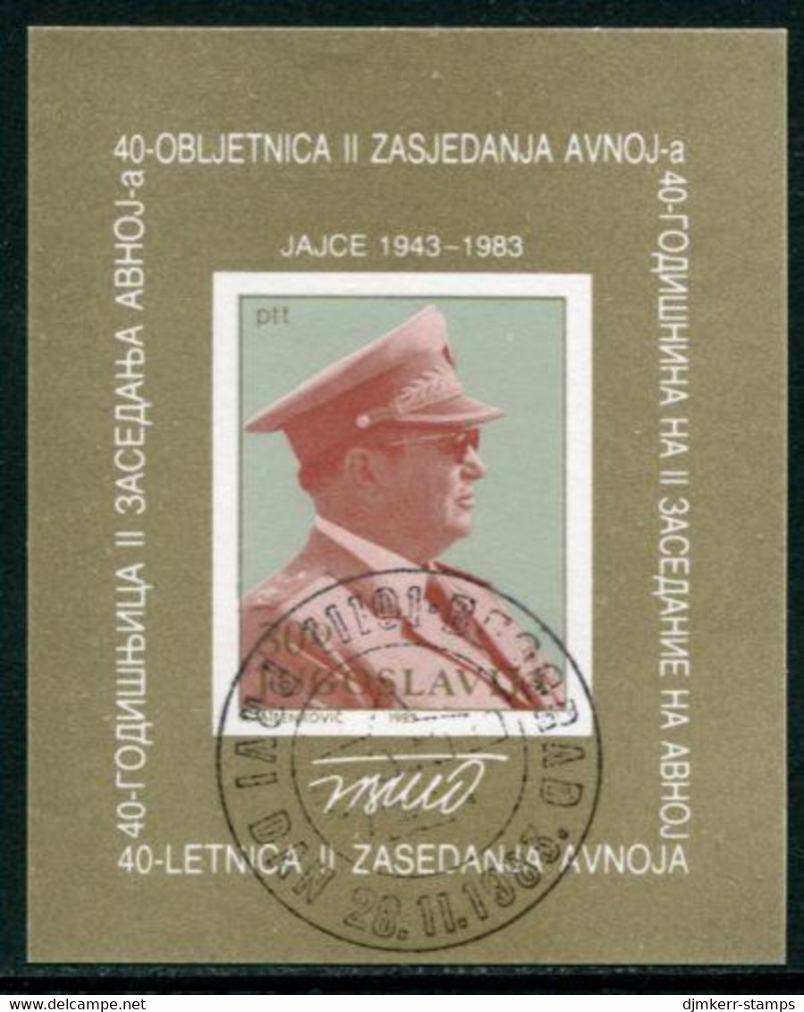 YUGOSLAVIA 1983 Anti-fascist Congress Block Used.  Michel Block 23 - Oblitérés