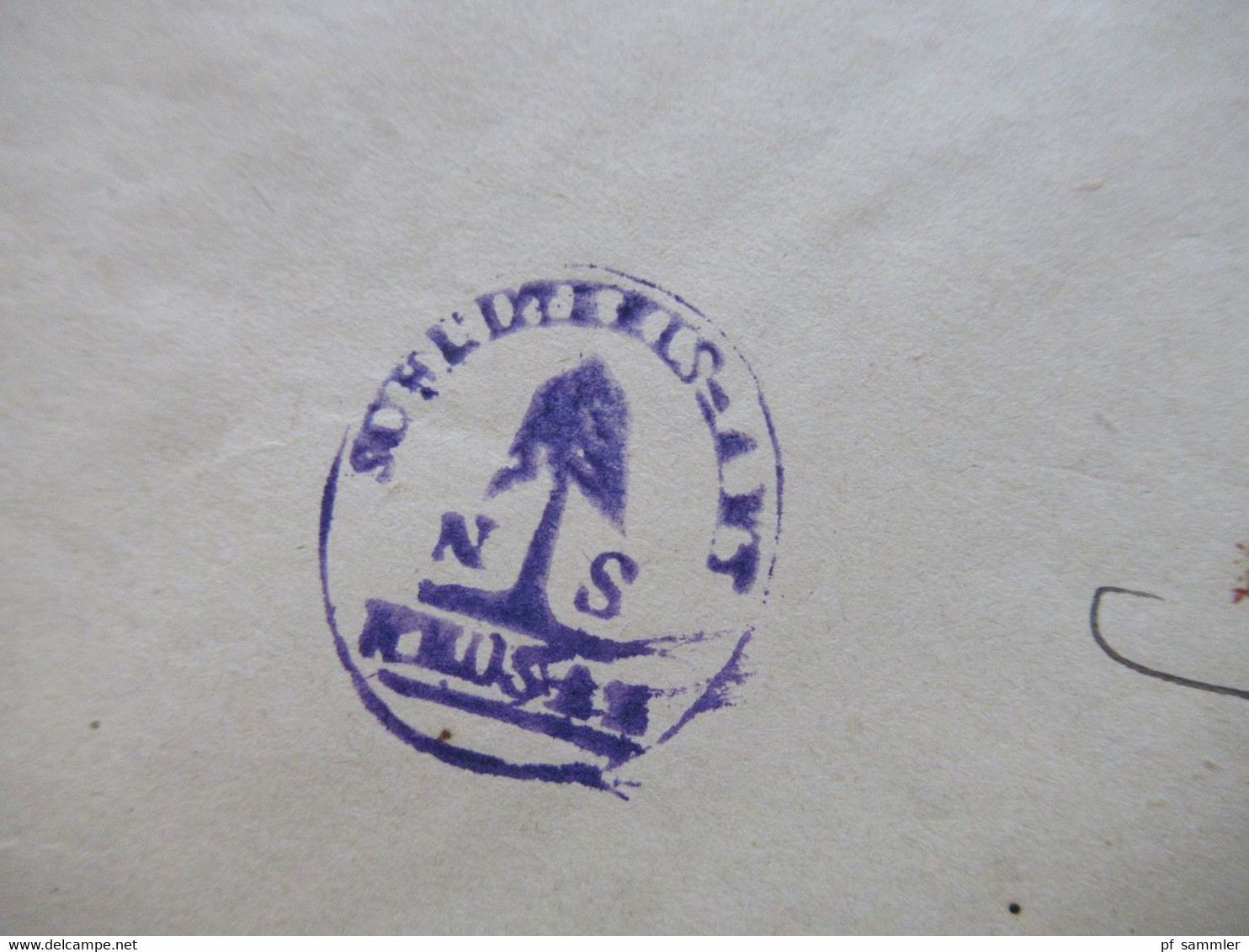 AD Württemberg Ganzsachen Umschlag U Dienstpost Violetter Dienststempel Schultheissenamt NS - Postal  Stationery