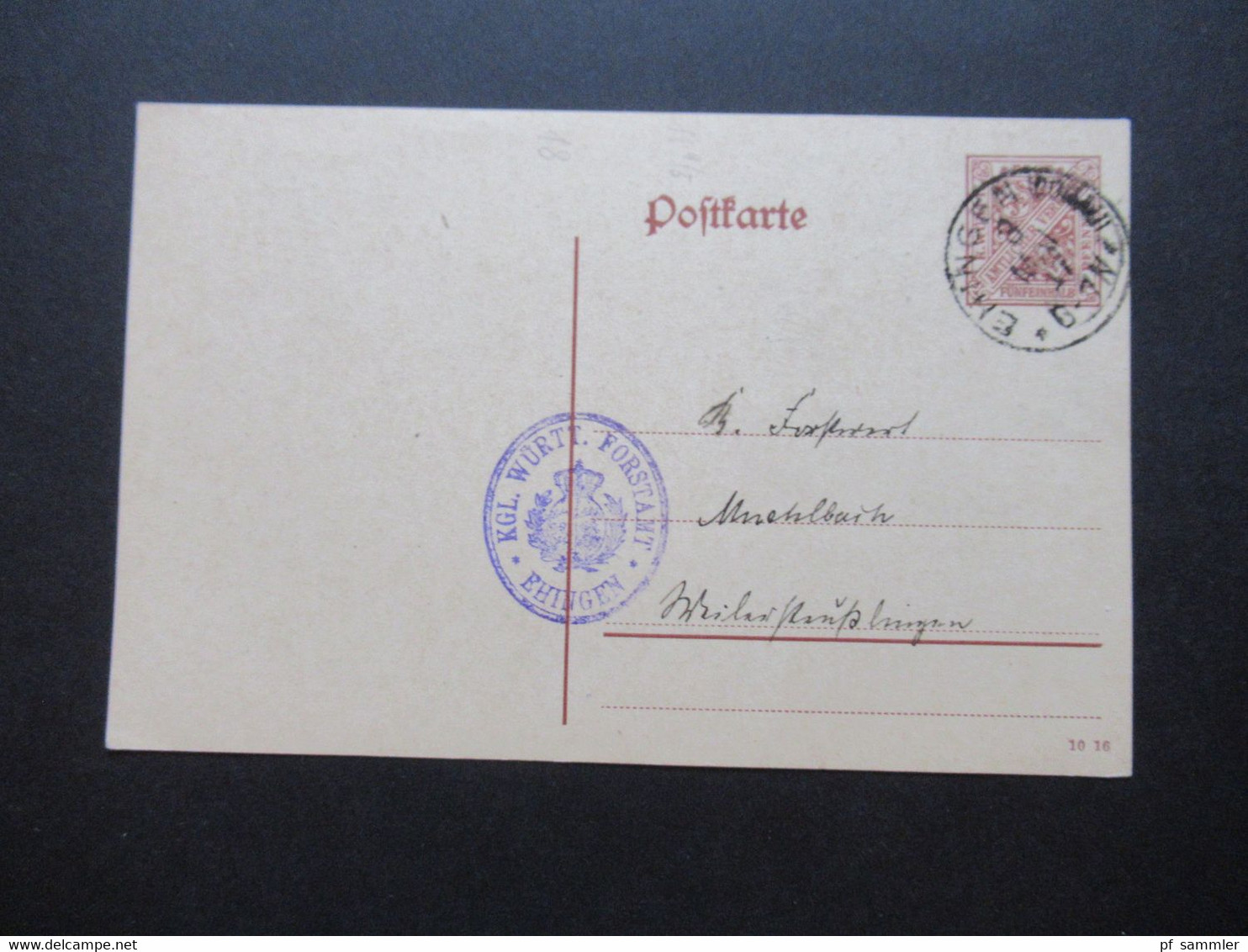 AD Württemberg Ganzsachen Posten Umschläge Und PK Auch Dienstpost Verschiedene Stempel! Stöberposten Mit 16 Belegen - Ganzsachen