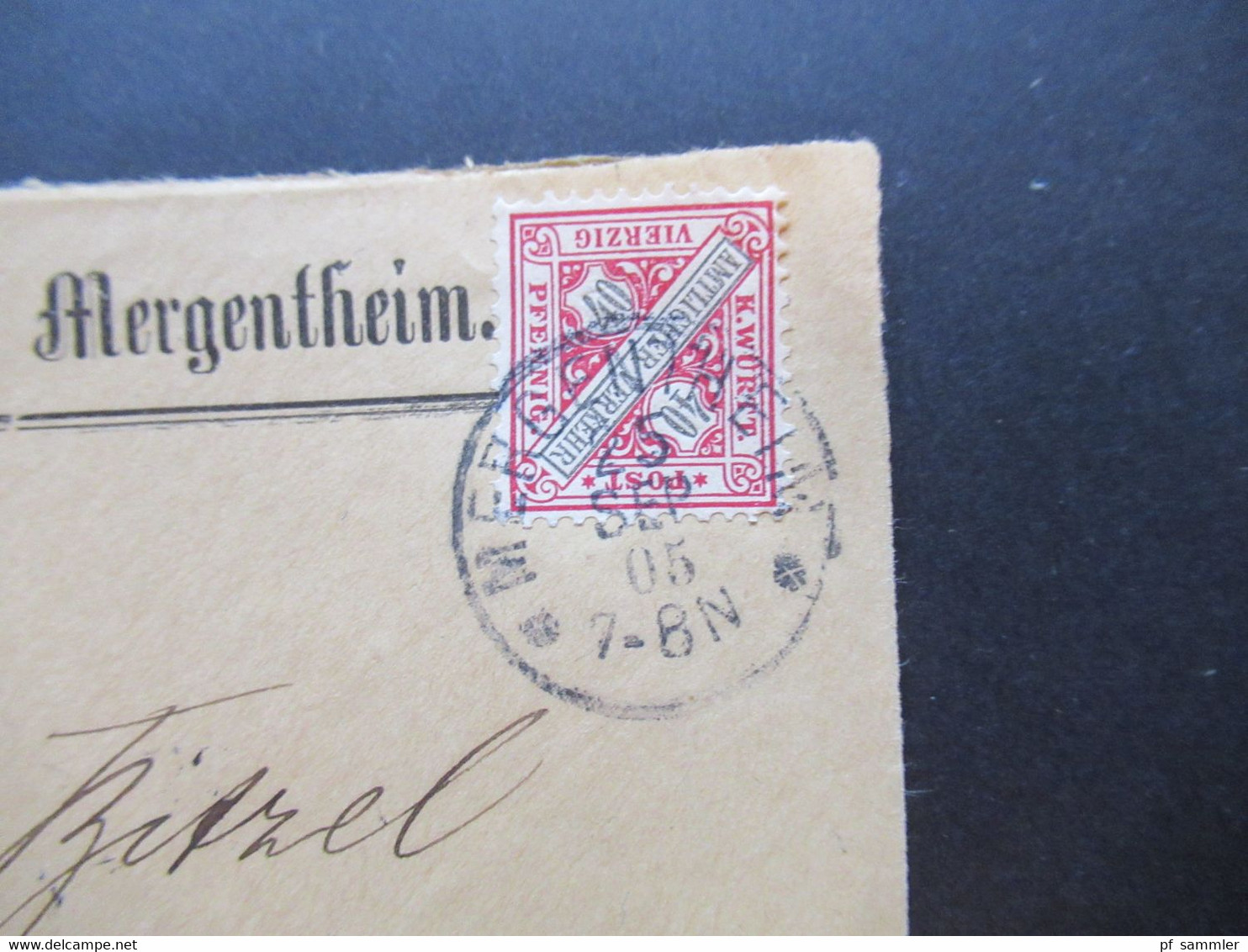 AD Württemberg Dienstpost Markenbriefe Gericht / Amtsgericht / Amtlicher Verkehr 8 Belege um 1905 / 1906