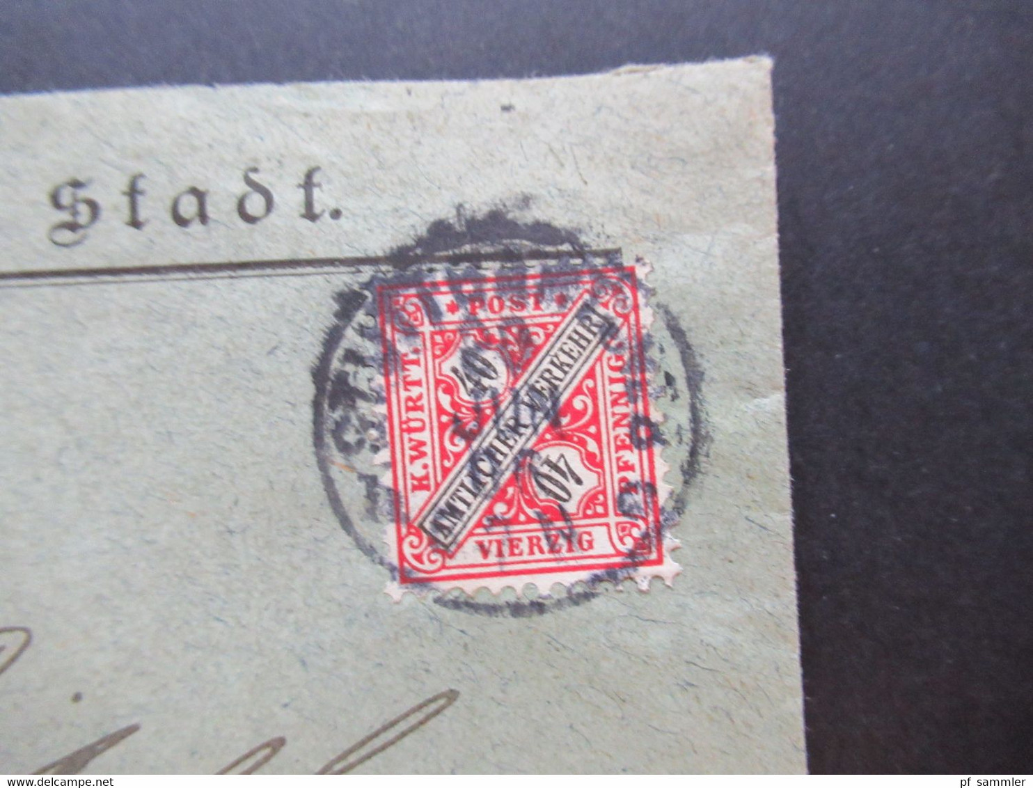 AD Württemberg Dienstpost Markenbriefe Gericht / Amtsgericht / Amtlicher Verkehr 8 Belege um 1905 / 1906