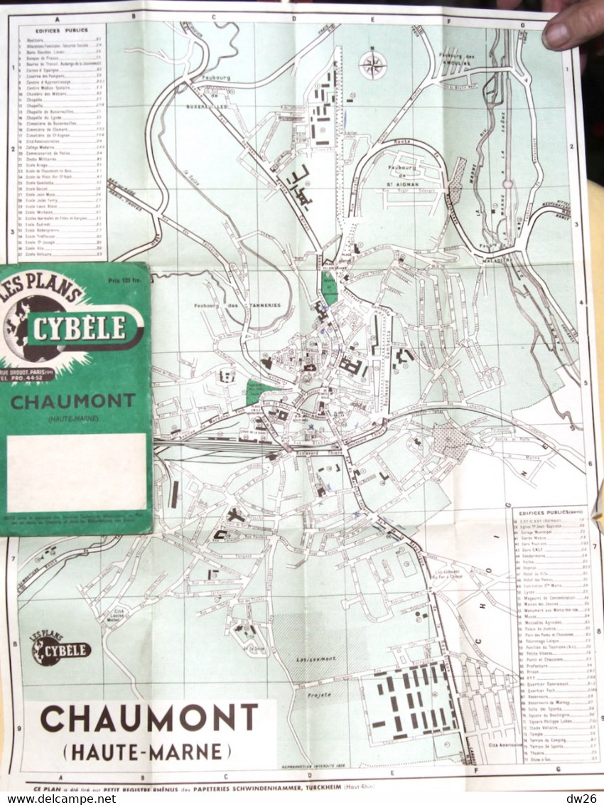 Les Plans Cybèle - Chaumont (Haute-Marne) Avec Noms Des Rues - Sonstige & Ohne Zuordnung