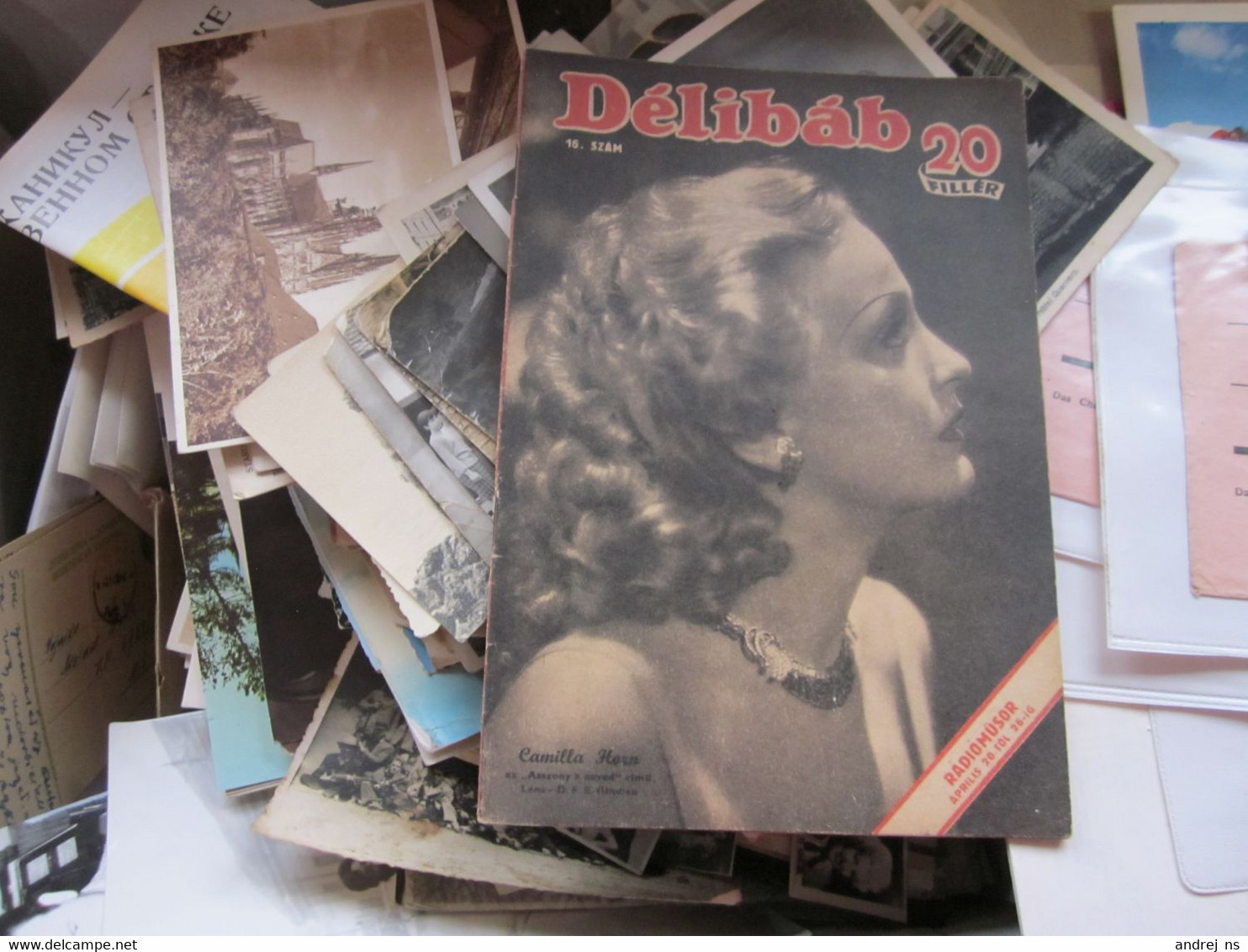 Delibab Camilla Horn Budapest 1942 Madarasz Laszlo - Revues & Journaux