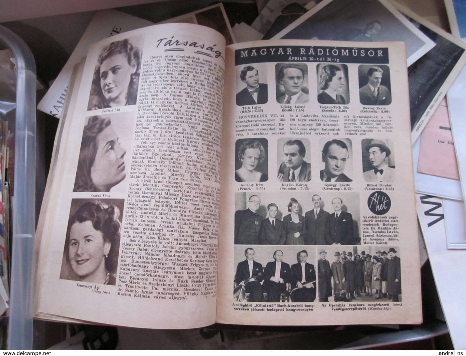 Delibab Camilla Horn Budapest 1942 Madarasz Laszlo - Zeitungen & Zeitschriften