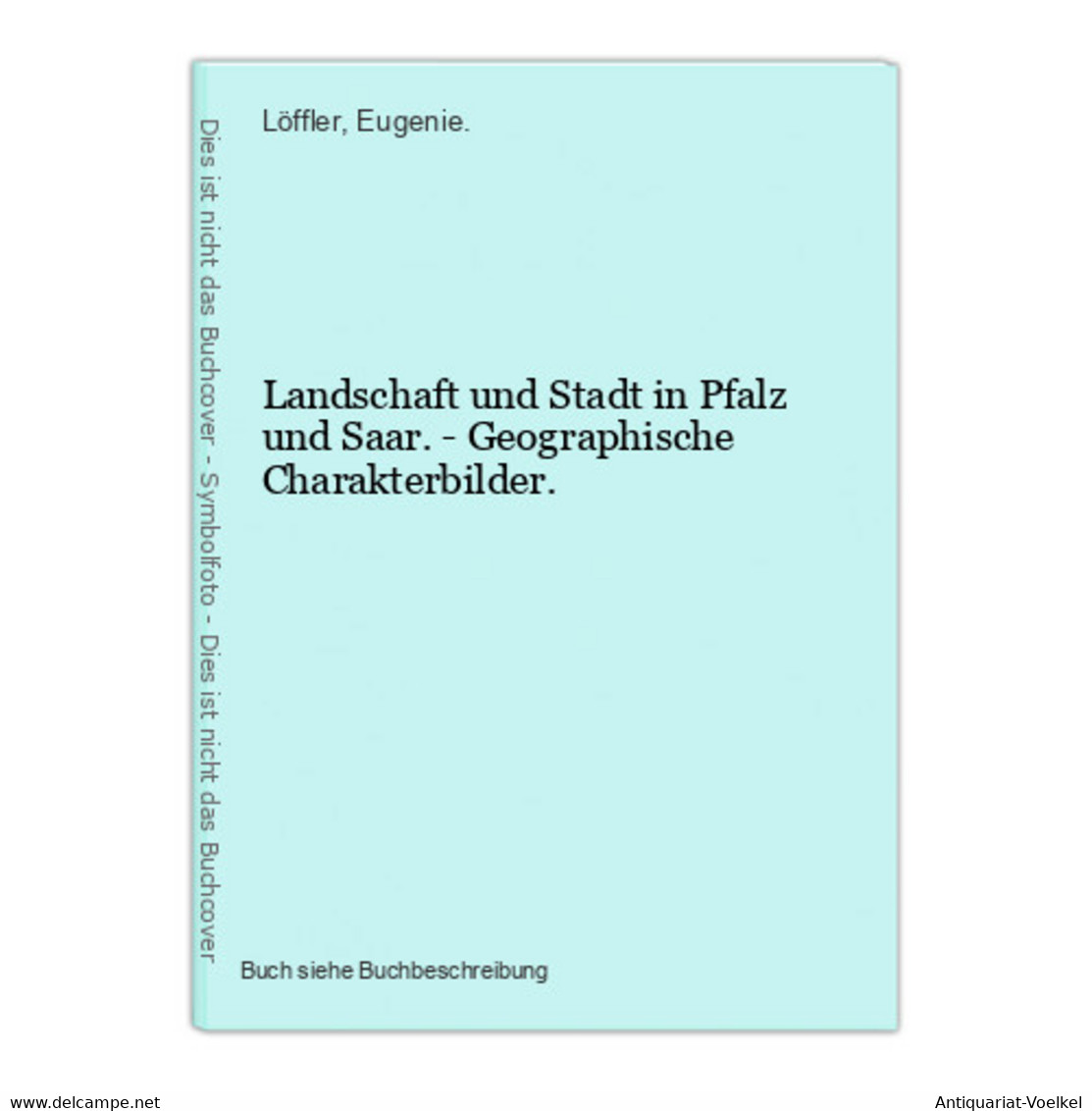 Landschaft Und Stadt In Pfalz Und Saar. - Geographische Charakterbilder. - Wereldkaarten