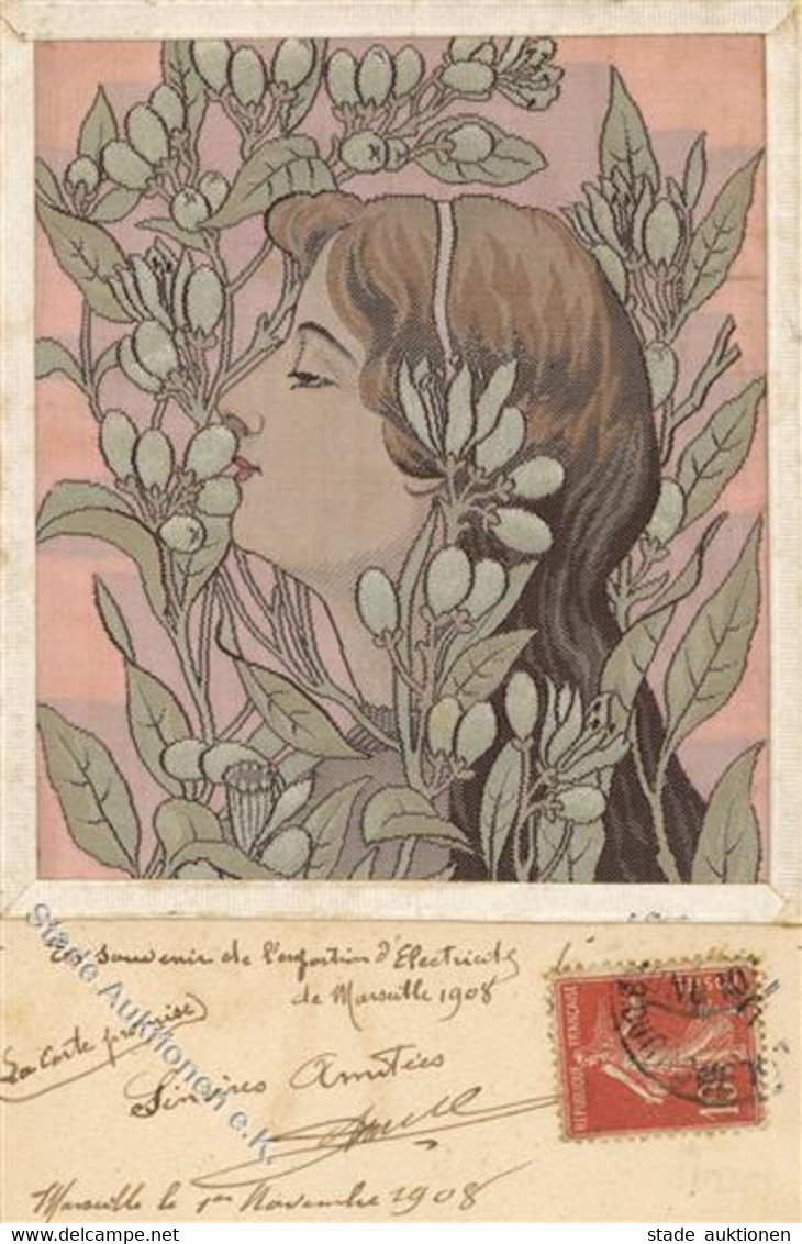 Mucha, Alfons Seide Frau Jugendstil I-II Art Nouveau Soie - Unclassified