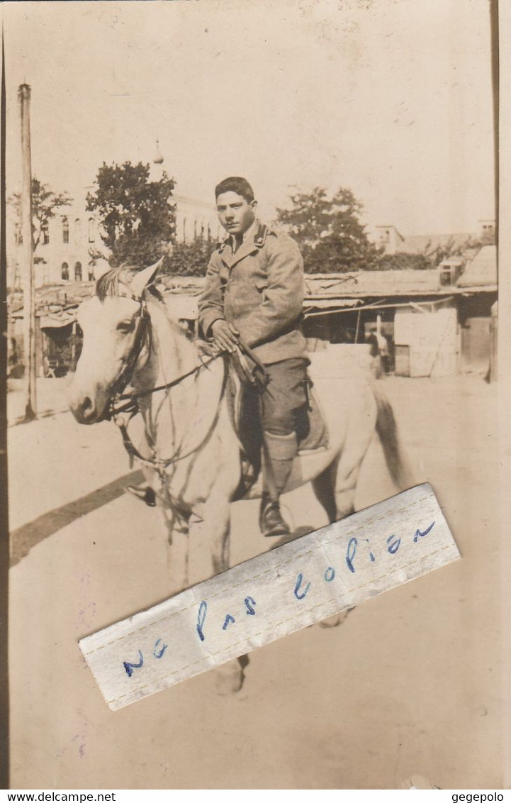 CALTAGIRONE - Le Militaire Franceso LE??E ? Posant Sur Un Cheval En 1923 ( Carte Photo ) - Autres & Non Classés