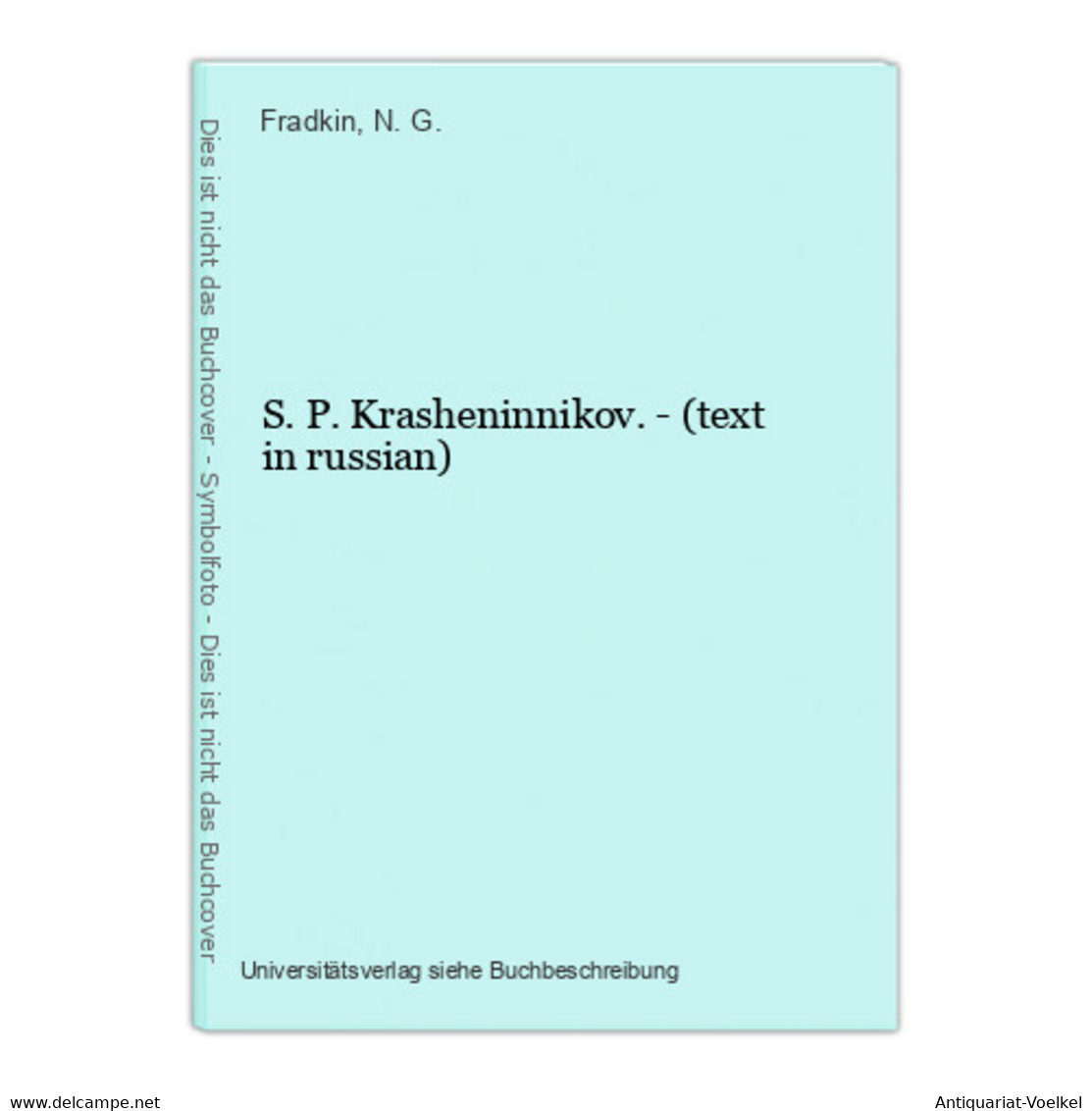 S. P. Krasheninnikov. - (text In Russian) - Langues Slaves