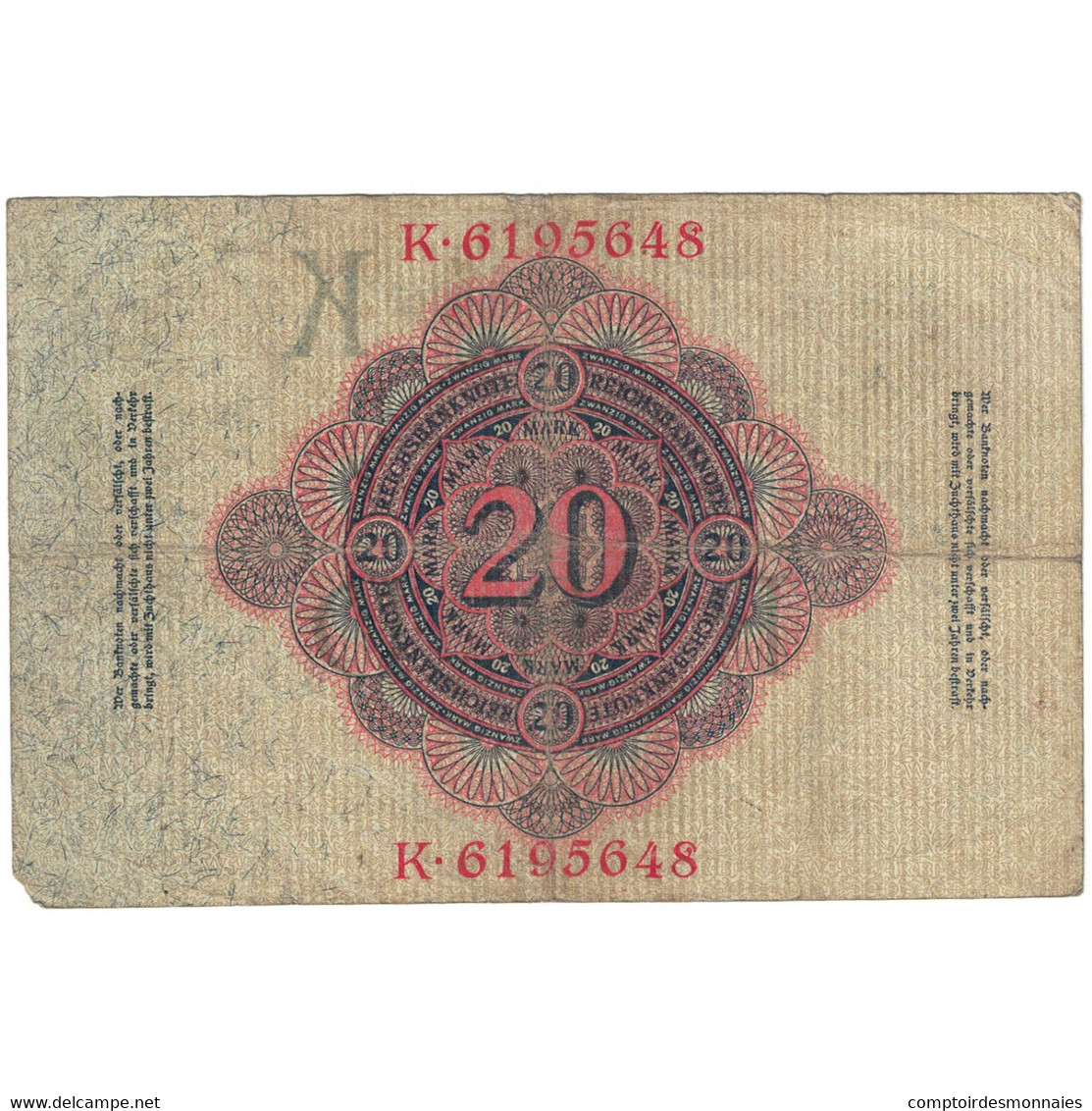 Billet, Allemagne, 20 Mark, 1914, 1914-02-19, KM:46b, TB - 20 Mark