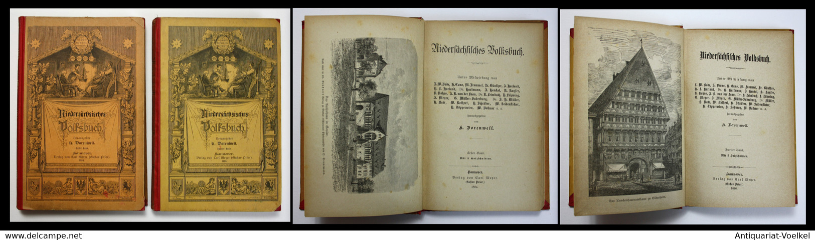 Niedersächsisches Volksbuch. 2 Bände. - Landkarten