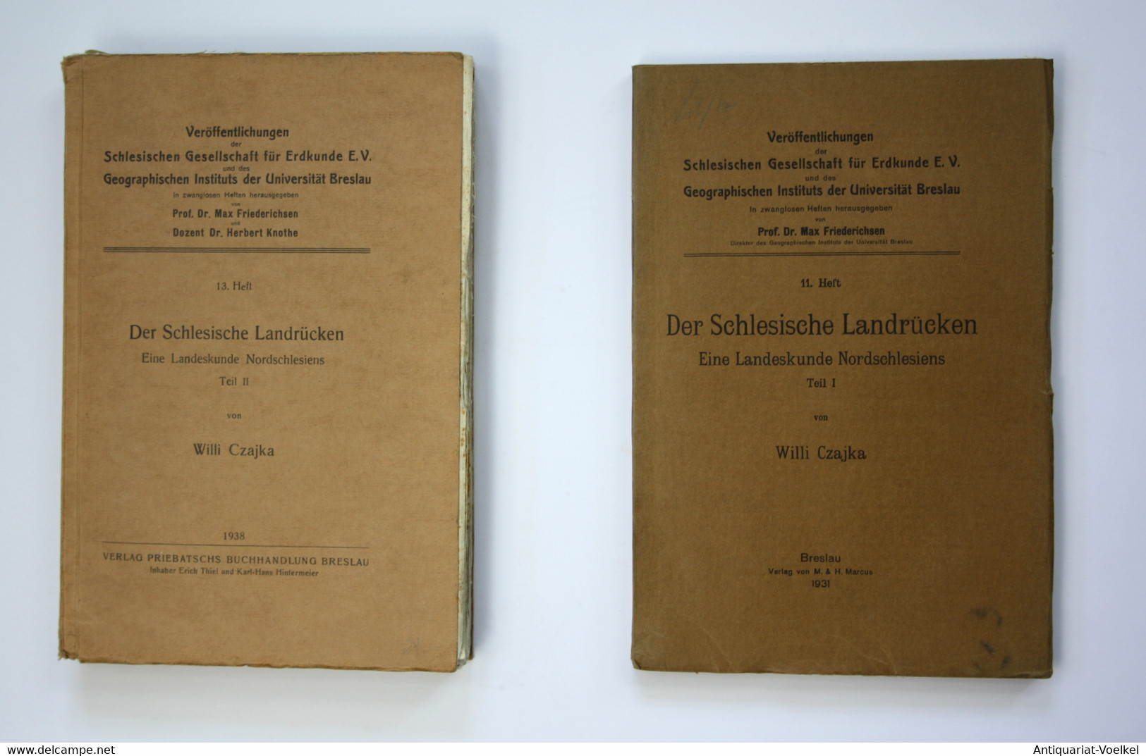 Der Schlesische Landrücken. Eine Landeskunde Nordschlesiens. Veröffentlichungen Der Schlesischen Gesellschaft - Maps Of The World