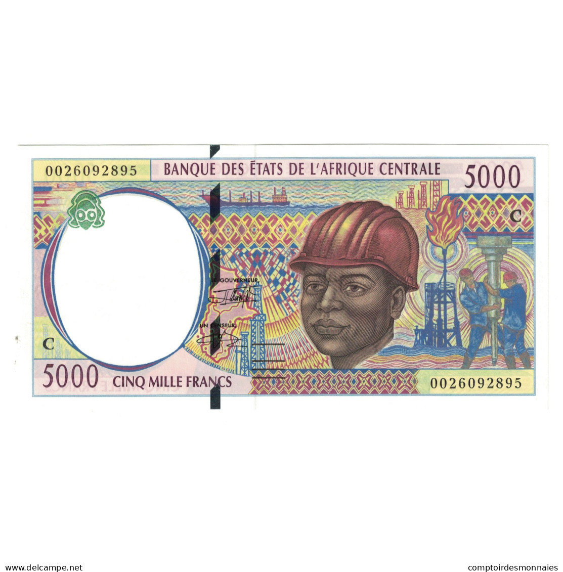 Billet, États De L'Afrique Centrale, 5000 Francs, KM:609C, NEUF - Centraal-Afrikaanse Staten