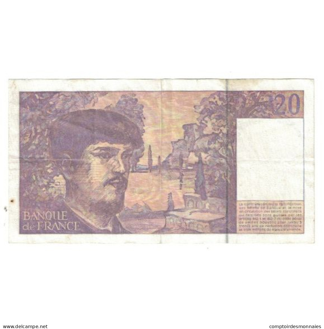 France, 20 Francs, Debussy, 1997, G.053, TTB, Fayette:66ter.2, KM:151i - 20 F 1980-1997 ''Debussy''