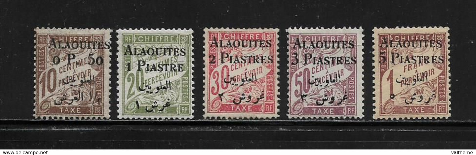 ALAOUITES  (FRALAO - 28 )  1925  N° YVERT ET TELLIER  TAXE  N° 1/5   N* - Ungebraucht