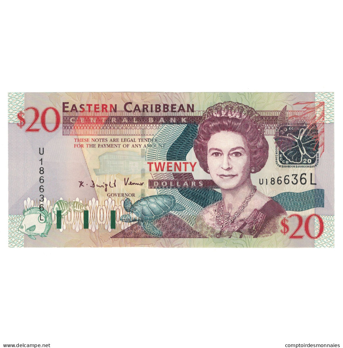 Billet, Etats Des Caraibes Orientales, 20 Dollars, KM:39k, NEUF - Caraïbes Orientales