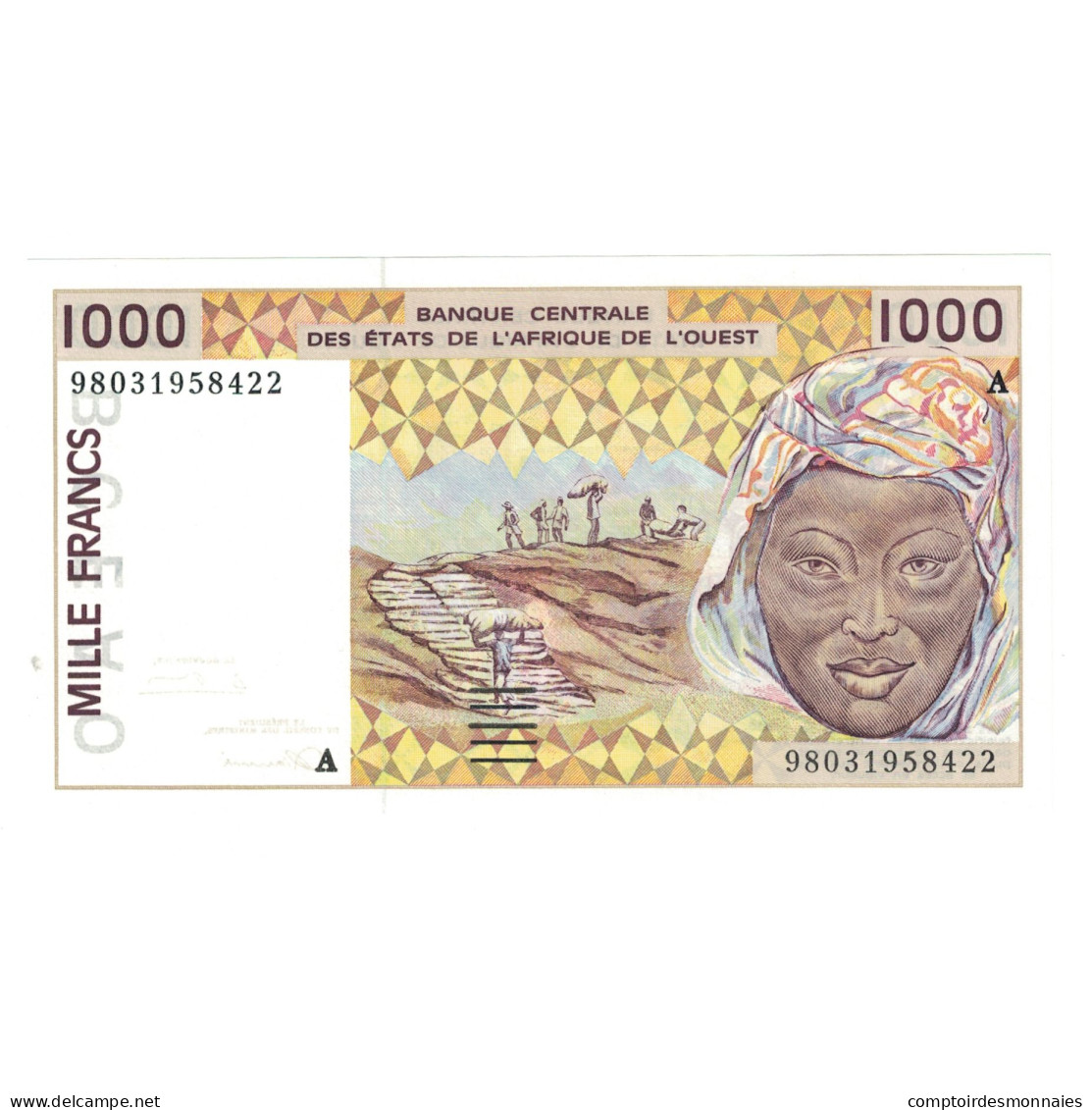 Billet, West African States, 1000 Francs, KM:111Ai, NEUF - États D'Afrique De L'Ouest