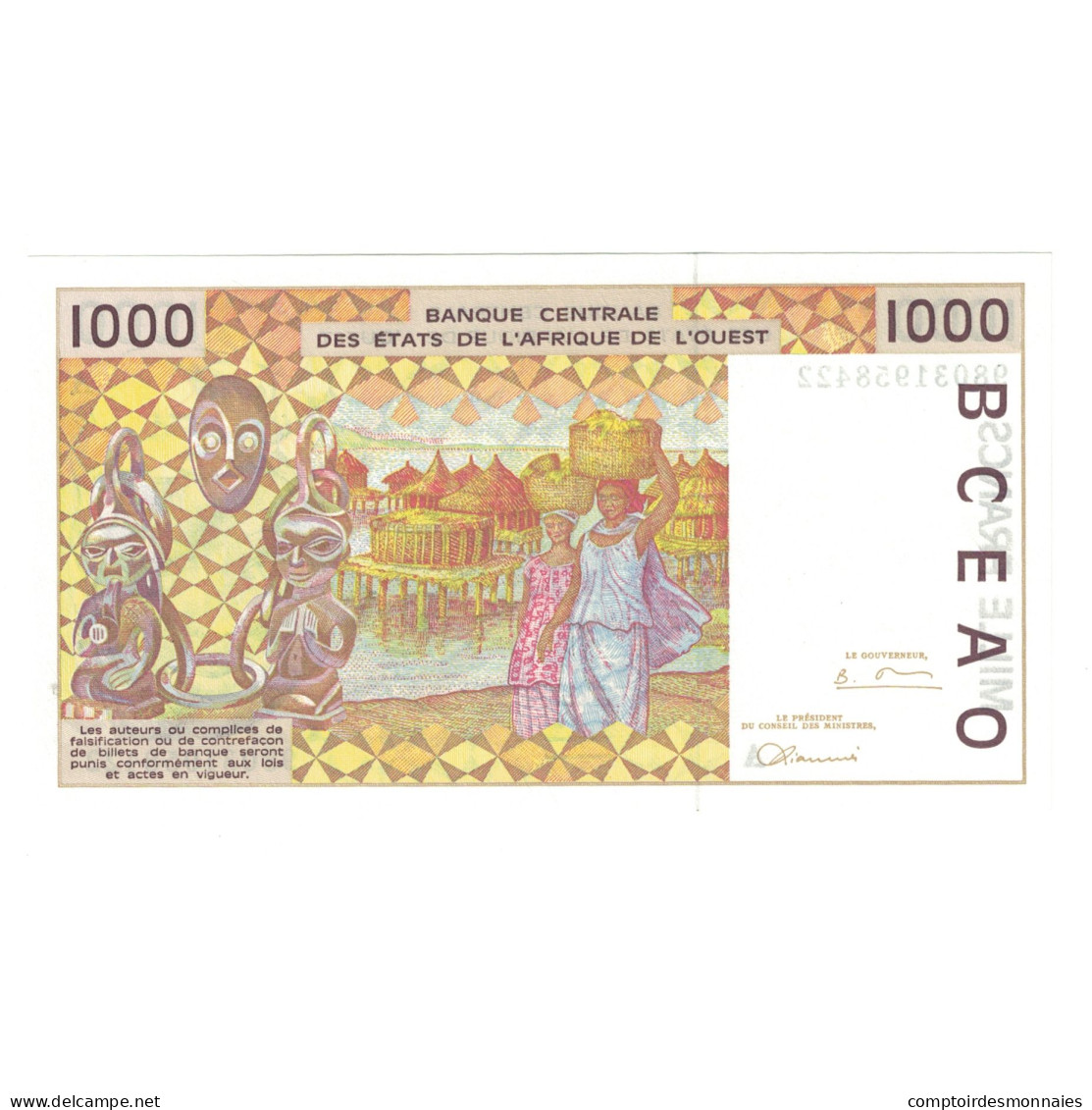 Billet, West African States, 1000 Francs, KM:111Ai, NEUF - West African States