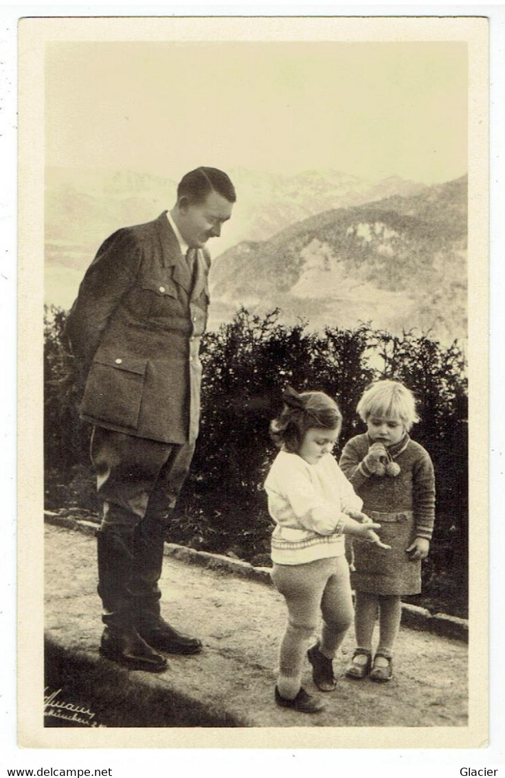 Propaganda  NSDAP -  Adolf Hitler Am Berchtesgaden  Zu Besuch Mit Kindern - Photo Hoffmann - Guerre 1939-45