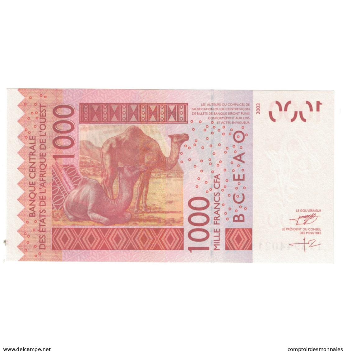 Billet, West African States, 1000 Francs, 2003, KM:715Ka, NEUF - États D'Afrique De L'Ouest