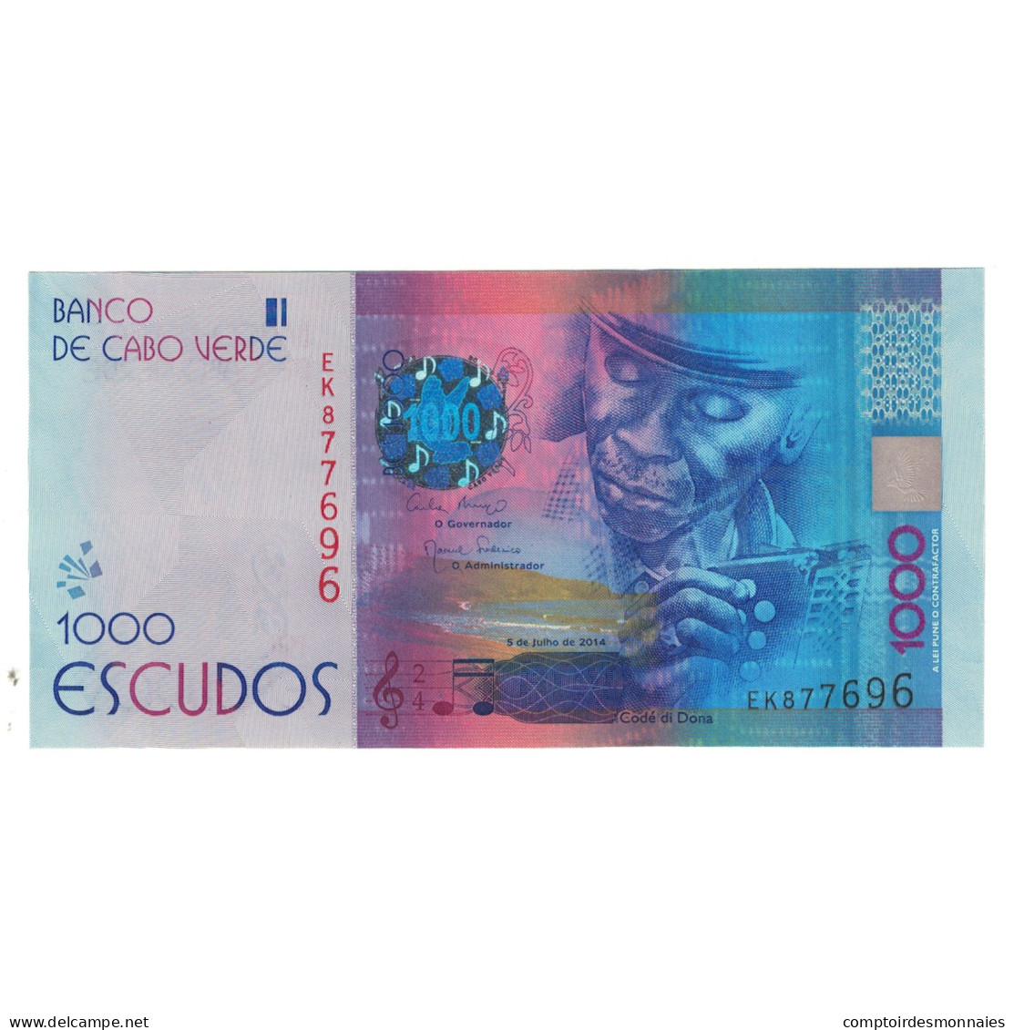 Billet, Cape Verde, 1000 Escudos, 2014, 2014-07-05, NEUF - Cap Verde