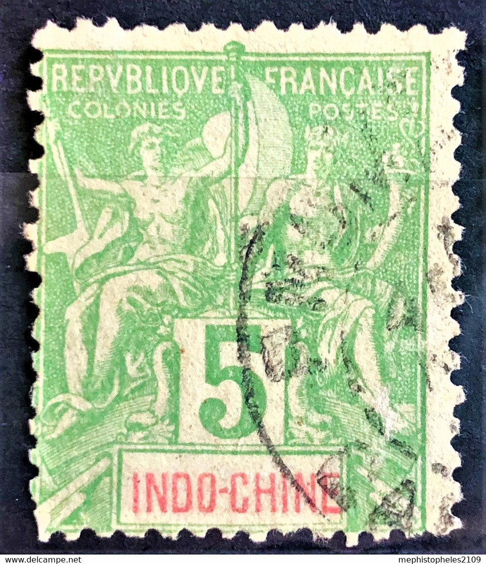 INDOCHINE 1900 - Canceled - YT 17 - 5c - Oblitérés