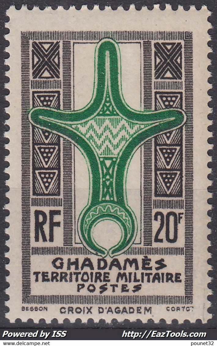 GHADAMES : CROIX D'AGADEM N° 7 NEUF ** GOMME SANS CHARNIERE - Unused Stamps