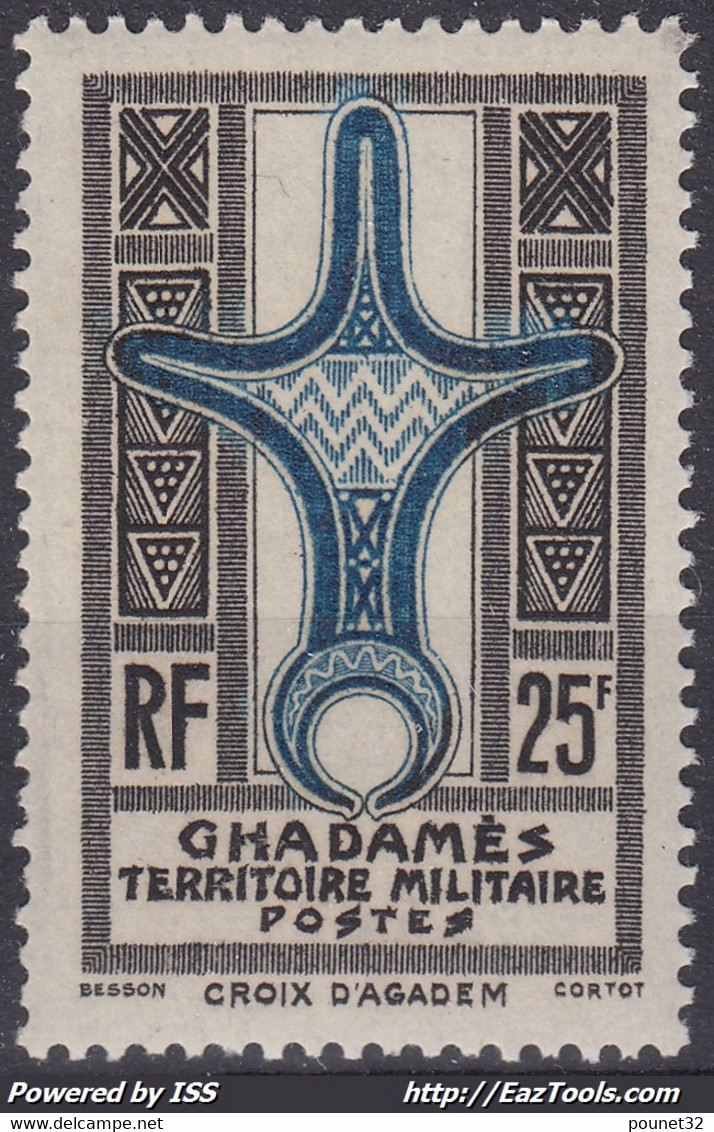 GHADAMES : CROIX D'AGADEM N° 8 NEUF ** GOMME SANS CHARNIERE - Neufs